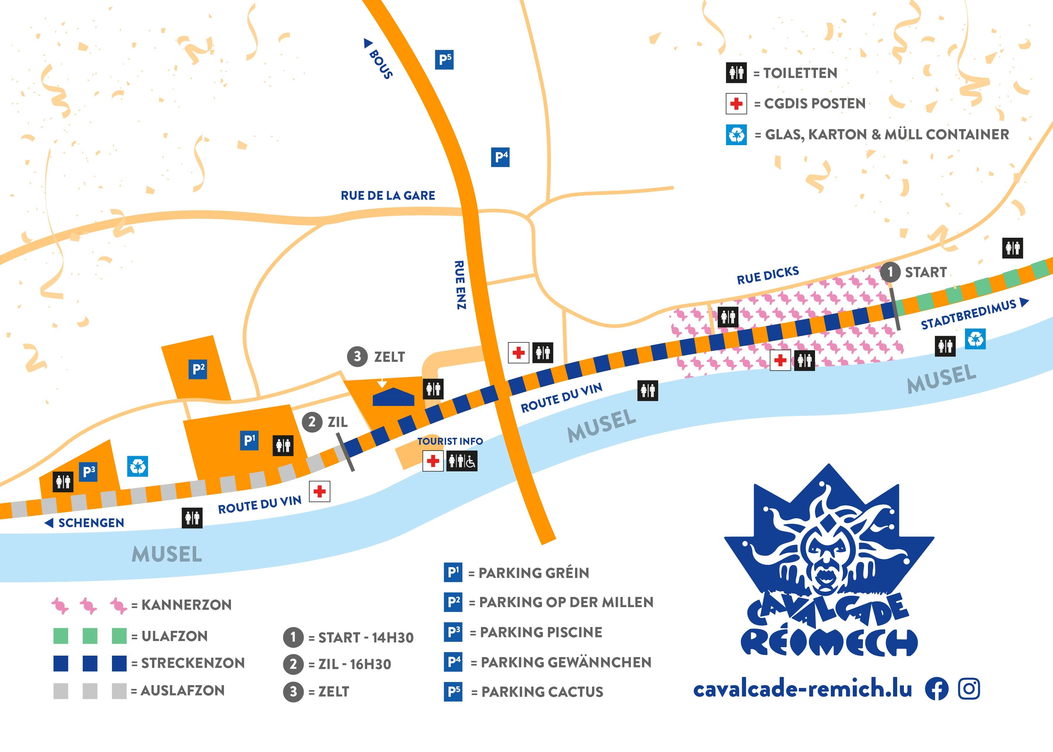 Cavalcade Remich - Karte